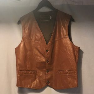Vintage Wellington Suede Leather Lined Brown Vest